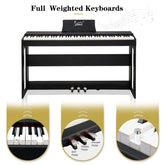 Glarry GDP-104 88-Key Home Fully Weighted Hammer-action Keybed Digital Piano - Black